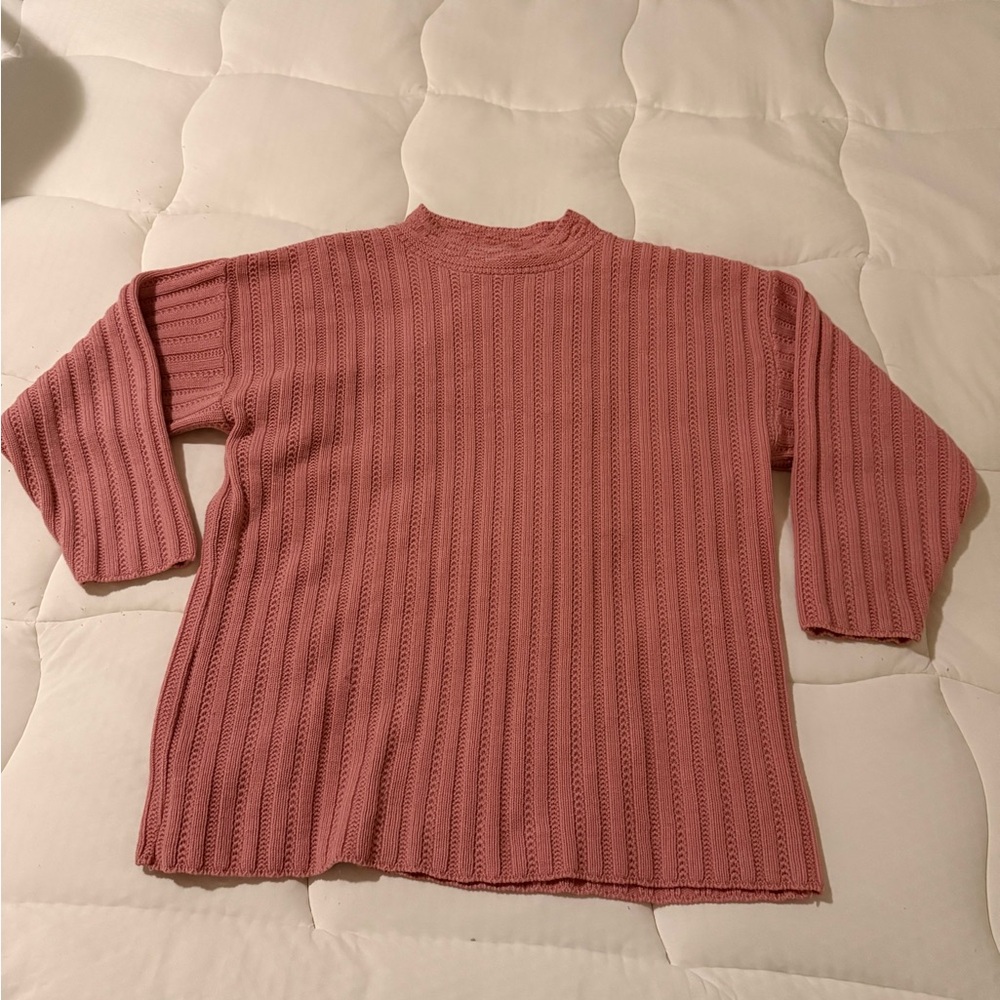 Forenza Soft Pink‎ Knit Sweater Oversized Vintage